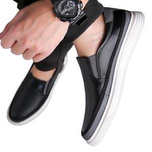 TOLYPACH Loafers Men White Round Toe Slip On Breathable <b>Rubber</b> Sole Casual Shoes - Product Image 5