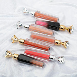 2 Ml Tapa de diamante personalizada Brillo de labios brillante Caja de embalaje superior abatible Venta al por mayor Etiqueta privada a granel Brillo de labios vegano - Product Image 3
