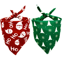 Bandana triangulaire pour animaux de compagnie (chats et chiens) en polyester, personnalisable avec logo imprimé, écologique, durable et doux, accessoire de festival de Noël
