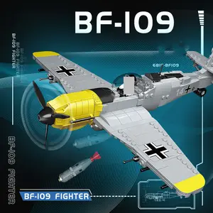 BF-109 1/48 Military Airplanes Model Kit Unisex 471pcs Plastic Jet Blackbird Toy Plane Air Force Building Block Set All Ages