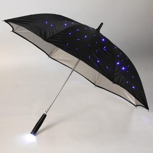 Vente en gros parapluies <span class=keywords><strong>lumineux</strong></span> à LED avec fibre optique lumineuse pour les mariages - Product Image 2