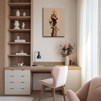 Impression sur toile encadrée « Galerie de la foi chrétienne noire » en gros pour la décoration murale intérieure de la maison, du salon et de l'appartement
