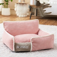 Lit pour chien et chat populaire 2026, lavable, avec housse amovible, tapis chaud et doux, toutes saisons, fournitures pour animaux de compagnie