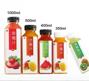 Yeni şekil 500ml özelleştirilebilir <span class=keywords><strong>PET</strong></span> 16oz plastik meyve suyu şişesi ile meyve suyu için - Product Image 2