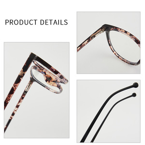 Lunettes d'ordinateur à monture ronde TR90 87183, anti-lumière bleue, montures unisexe taille moyenne, verres en acétate, pont nasal standard - Product Image 1