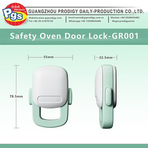 Verrou de sécurité pour porte d'armoire pour bébé Prodigy GR001 en plastique multifonction, protection enfant avec ruban adhésif, installation rapide - Product Image 5