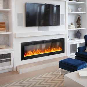 Caminetto Elettrico Fluttuante <span class=keywords><strong>con</strong></span> Grande Schermo da 60 Pollici, 220V, Caminetto Elettrico a LED da <span class=keywords><strong>Parete</strong></span> <span class=keywords><strong>con</strong></span> Telecomando - Product Image 4