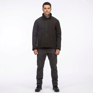 Finer Threads Men's Hooded Waterproof Softshell Jacket Polyester/Nylon <b>Canvas</b> Fabric Vintage Style Zipper Closure - Product Image 1