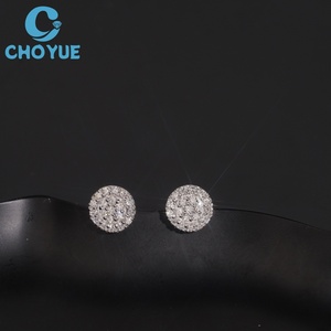 Hot Sale HPHT Lab Diamonds Stud <b>Earrings</b> Real 925 Silver Gold Plated Claw Setting Luxury Screw <b>Back</b> Stud <b>Earring</b> Jewelry - Product Image 5