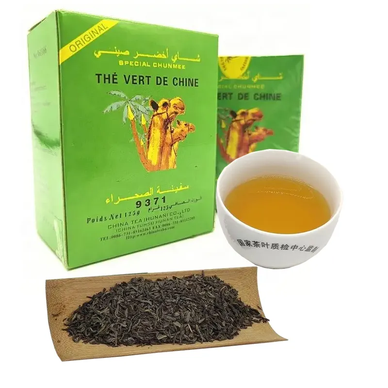 HN01 prix d'usine en gros négociable 125g thé vert de haute qualité 9371 CHA thé chunmee chinois