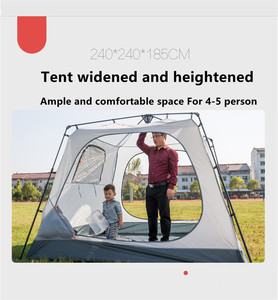 Carpa de Camping Familiar de Lujo, Impermeable, para 4 Estaciones, de Apertura Rápida, para Fiestas al Aire Libre, Bodas, Campamentos y Parques - Product Image 4