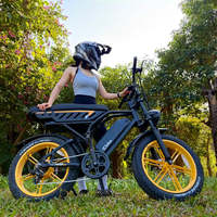 Vélo électrique R9 Ultra à double batterie 15A 25AH, 250W, longue autonomie, suspension intégrale, style cyclomoteur, prix d'usine