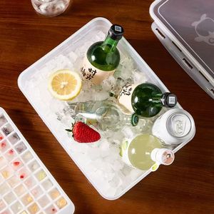 Ice Cube Mold With Lid Quick Freeze Mini Maker Airtight Container Mixed Shapes PP Material For Family Use - Product Image 1