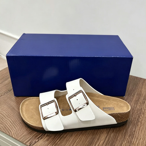 Sandales et pantoufles Boken Arizonas en cuir véritable avec semelle extérieure en <span class=keywords><strong>EVA</strong></span>, à double boucle, à bout ouvert, pour hommes et femmes, confortables pour l'extérieur, avec soutien de la voûte plantaire - Product Image 5