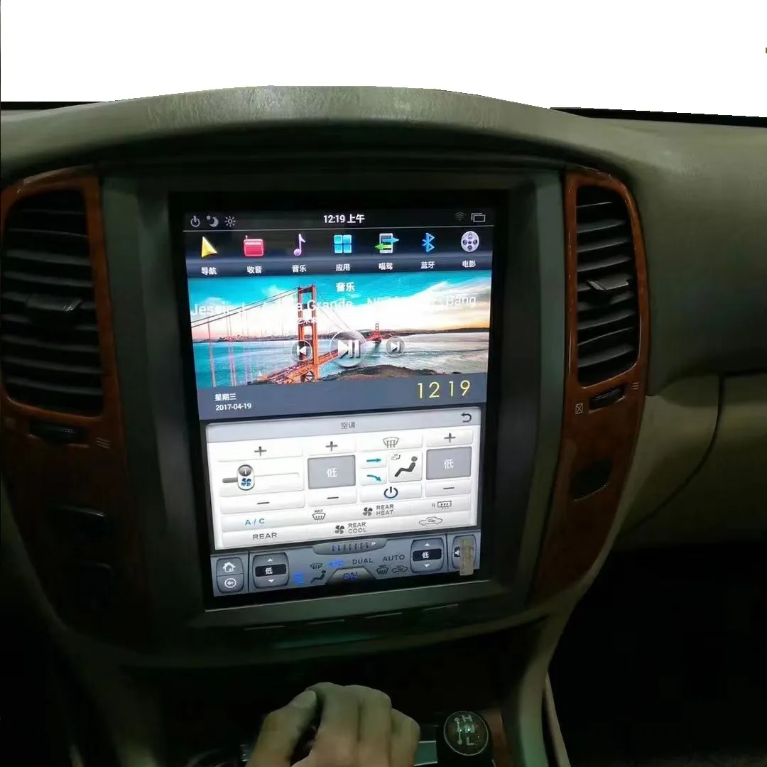 Автомобильный Dvd-плеер 12,1 Tesla Style Android для Lexus Lx470 Land Cruiser Lc100 2004-2009, Gps-навигатор, радио, автомобильная аудиосистема