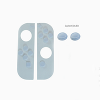 Bantalan Karet Lembut Anti Selip Tahan Debu untuk Nintendo Switch, Konsol OLED, Bantalan Silikon Tombol Aksesori Multi-warna, Set Tutup Joystick