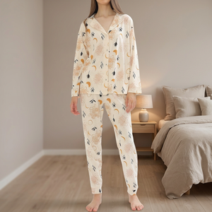 Pyjama classique à boutons pour femmes Vêtements de nuit confortables - Product Image 3
