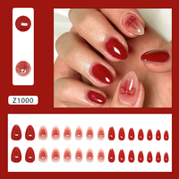 Uñas Postizas de Diseño Nuevo, Forma Almendrada Ovalada, con Diamantes, Precio de Fábrica, Venta al Por Mayor