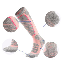 Qualité personnalisé ski snowboard Sports de plein air chaussettes résistant au froid chaud Performance voyage hiver chaussettes équipage Style bas