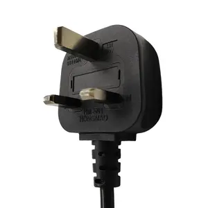 CCA UK plug TO IEC 60320 C13 Cabo britânico 220V-250V Cabo de alimentação