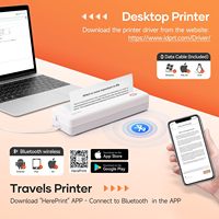 Imprimante thermique portable Peripage A40 Mini A4 203 DPI sans fil Bluetooth sans encre pour étudiants, bureau, affaires et voyages