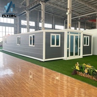 Maison conteneur extensible 20/30/40 pieds, préfabriquée à faible coût, de luxe, entièrement meublée, villa en acier préfabriquée