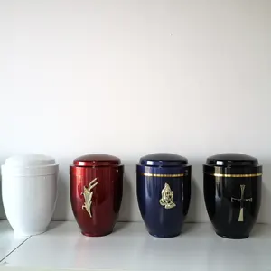 U001 ucuz cenaze tedarikçisi metal urns İnsan külleri kremasyon çömleği