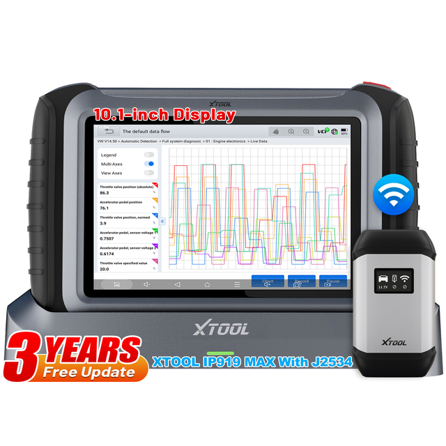 XTOOL IP919MAX J2534 Diagnostic Tool ECU Programming Bidirectional Test Car Scanner With FCA CANFD DOIP OBD2 Tools
