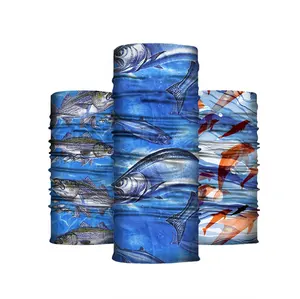 Pañuelos de pesca multifuncionales, bandana suave y transpirable sin costuras