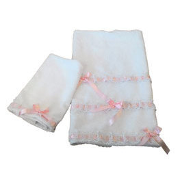 Set di Asciugamani Rosa Intrecciati - Product Image 1