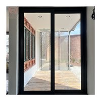 Porte coulissante en alliage d'aluminium sur mesure, double vitrage trempé, design moderne, utilisation intérieure/extérieure, aluminium à pont thermique brisé