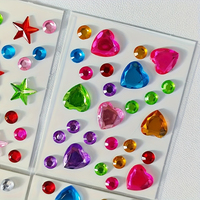 Autocollants décoratifs en strass acryliques autocollants, cristaux et diamants mélangés pour loisirs créatifs, scrapbooking, visage et ongles pour enfants