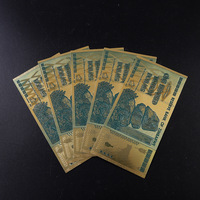 En gros, Modèles de cartes de collection de billets souvenirs en plastique personnalisables, avec feuille d'or 24 carats, représentant des billets Euro et du Zimbabwe