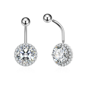 Anneau de nombril en acier inoxydable avec zircon incrusté, forme papillon cœur, piercing de nombril pour femme, bijoux de mode - Product Image 3