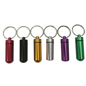 Waterproof Aluminum Nitro Bottle Holder Emergency Keychain Pill Case for Medicine Promotional Pill Boxes