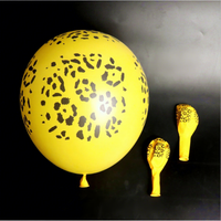 Ballons en latex mat à motif tigre et léopard de 12 pouces, chaque couleur en paquets de 100, imprimés de pattes de chien de dessin animé, décoration sur le thème du zoo pour anniversaire