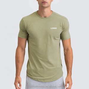 OEM Manufacture Custom umwelt freundliche leere Bambus T-Shirt 250gsm Baumwolle Blank Gym Sport Männer Hanf Bio-Baumwolle T-Shirt - Product Image 1