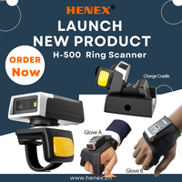 Mini Anel Leitor De Codigo De Barras Zebra RS6000 RS5100 Scanner 2D Pembaca Kode QR Nirkabel Dan Scanner Cincin USB