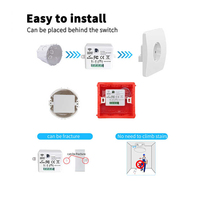 Interrupteur d'éclairage sans fil cinétique auto-alimenté RF 433 MHz, kit récepteur contrôleur mural sans batterie