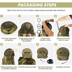 KINGGEAR-<span class=keywords><strong>Hamac</strong></span> de camping ultraléger pour randonnée et randonnée, capacité de charge de 660lb, filet pop-up, <span class=keywords><strong>hamac</strong></span> avec <span class=keywords><strong>moustiquaire</strong></span> - Product Image 2