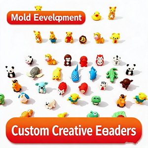 Borradores con Forma de Animales Adorables, Borradores con Logotipo Personalizado, Borradores de TPR Antipolvo - Product Image 1