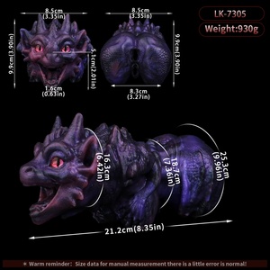 Masturbador Masculino Manual de Silicona LK-7305 Void Dragon Mogothron, Serie de Monstruos de Fantasía, con Doble Canal y Tamaño Extra Grande - Product Image 5