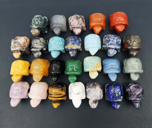 Figurines d'animaux Feng Shui personnalisées en gros, sculptées à la main, écologiques, en jade naturel, agate, œil <span class=keywords><strong>de</strong></span> <span class=keywords><strong>tigre</strong></span>, quartz rose, cristal, tortue - Product Image 6