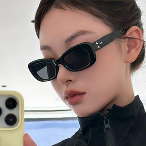 Nouvelles lunettes de soleil œil-de-chat haut de gamme pour femmes, monture fine, design polygonal, et lunettes de protection UV pour hommes. - Product Image 2