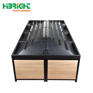 Présentoir Moderne en Bois pour Fruits et Légumes, Table de Promotion de Luxe pour Produits Frais avec Tiroir de Rangement pour Zone Fraîche de Supermarché - Product Image 2