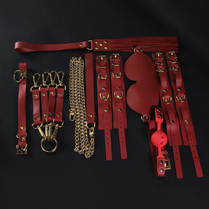 SM大人の大人のおもちゃセット手錠ボールギャグとカップルの情熱の拘束拘束のためのBDSMハーネス目隠しボンデージスーツが含まれています - Product Image 3