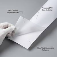 Autocollant PVC givré pour la confidentialité, imprimable UV/éco-solvant, finition mate pour salle de bain et vitrages commerciaux