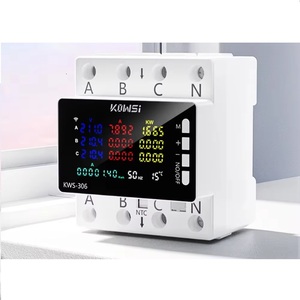 KWS-306L CE Certified WIFI Energy Power DIN Rail 3 Phase 4 Wire Voltage AC 85-290V Amps <b>Watt</b> Kwh <b>Meter</b> Color Screen H09 - Product Image 1