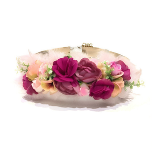 Ceinture florale avec plumes et fleurs pour accessoire de robe de mariée 70262 - Product Image 2