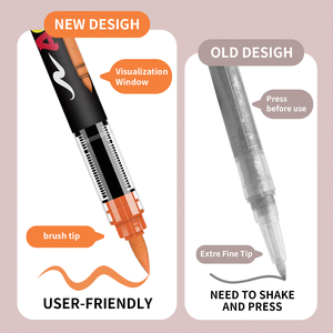 Bộ bút dạ quang 168 màu mới với đầu mềm, mực vĩnh cửu, dành cho học sinh, vẽ tranh, bút dạ quang acrylic thẳng mới - Product Image 2